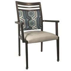 Pierce Wood-Look Metal Seating
